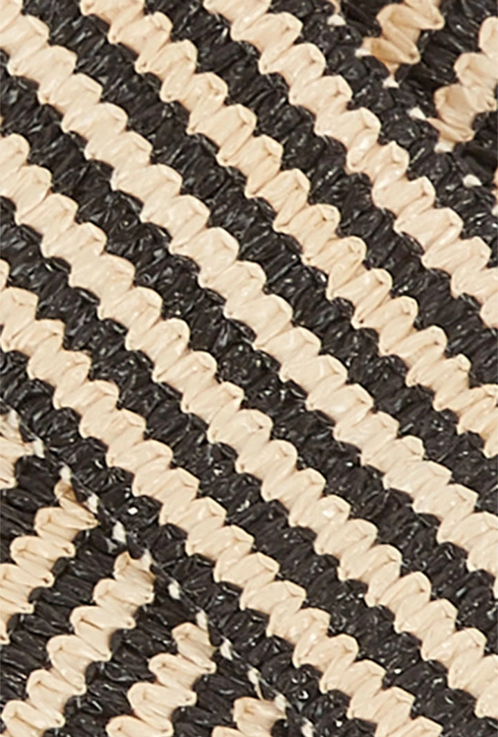 Stripet belte black 95 cm