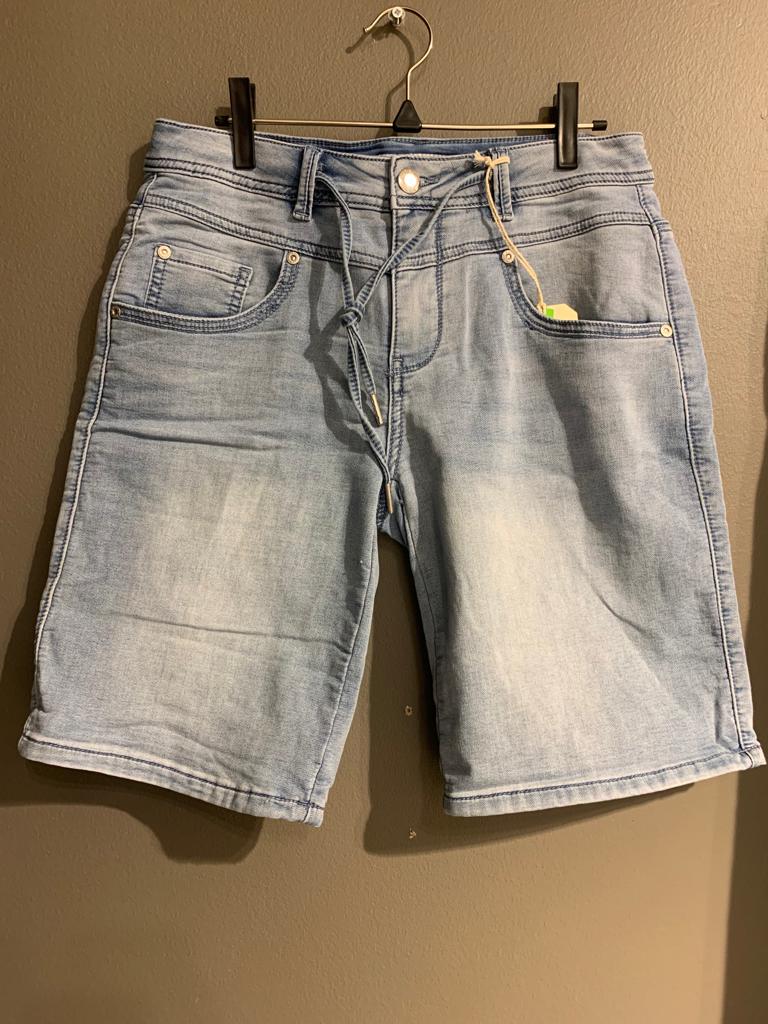 Relax shorts jog bleket jeansblå