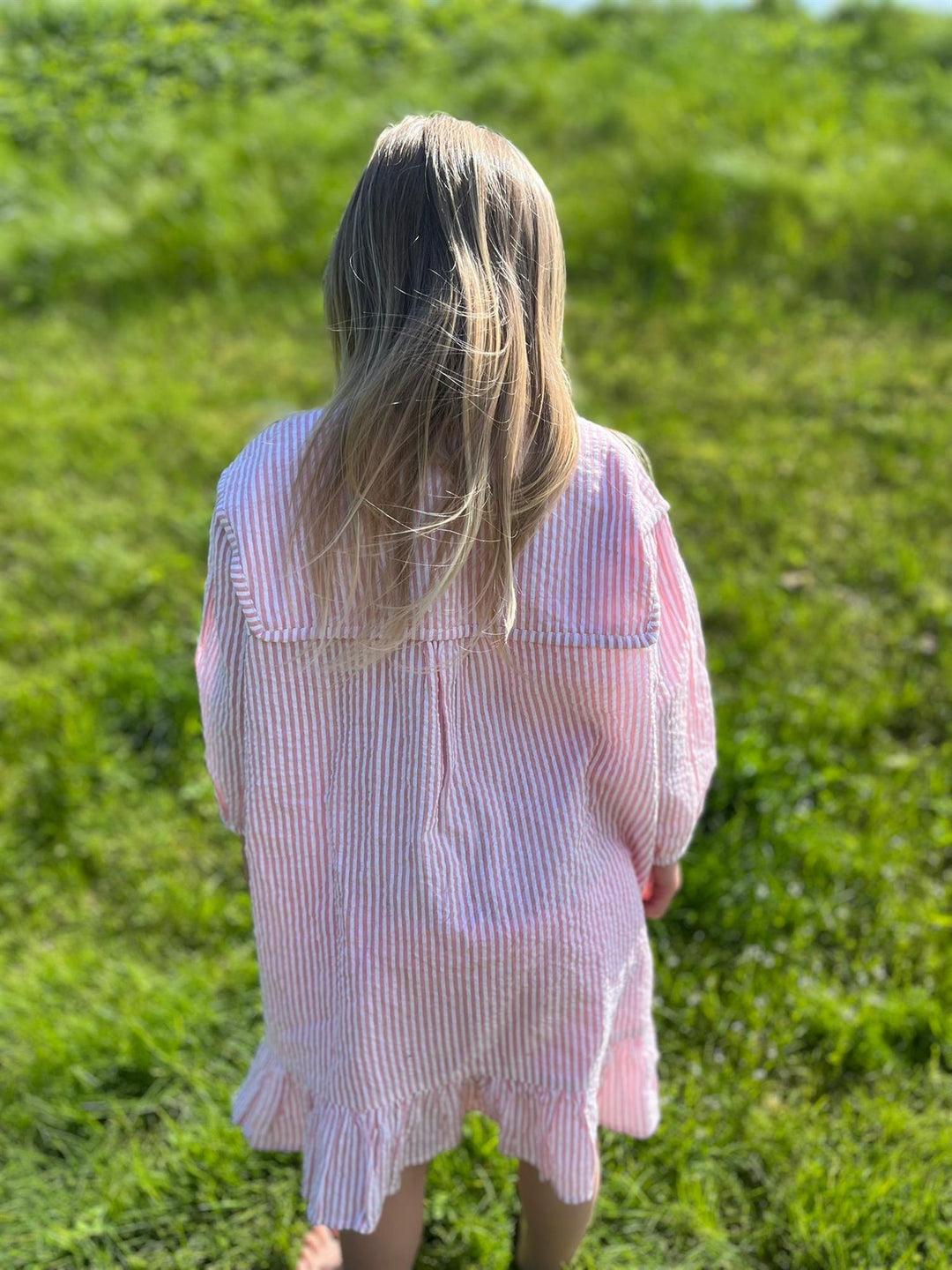 Line smekkekjole pink