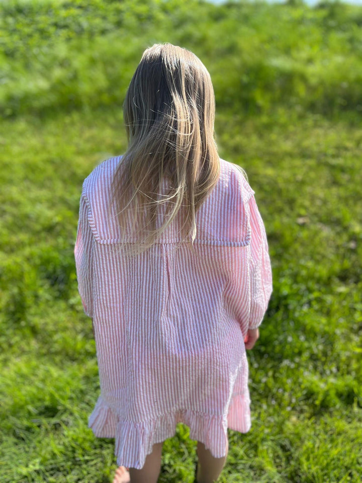 Line smekkekjole pink