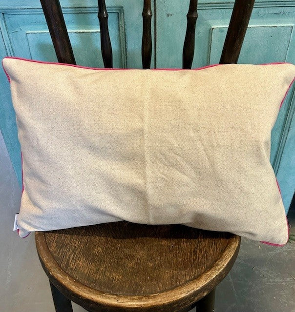 Velvet ikat putetrekk rose mist 40 x 60 cm