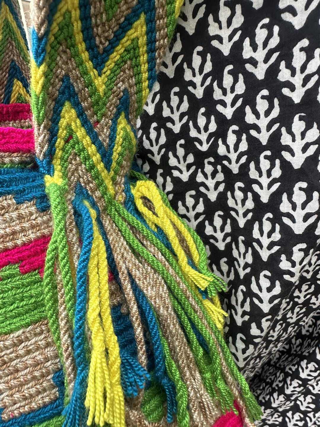 Guariche Wayuu bag natur/ neonfarger Nr 1