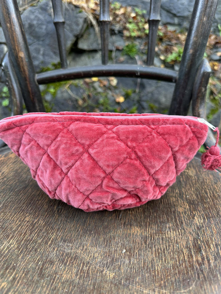 Sminkepung velur 15xH10 cm Raddish red