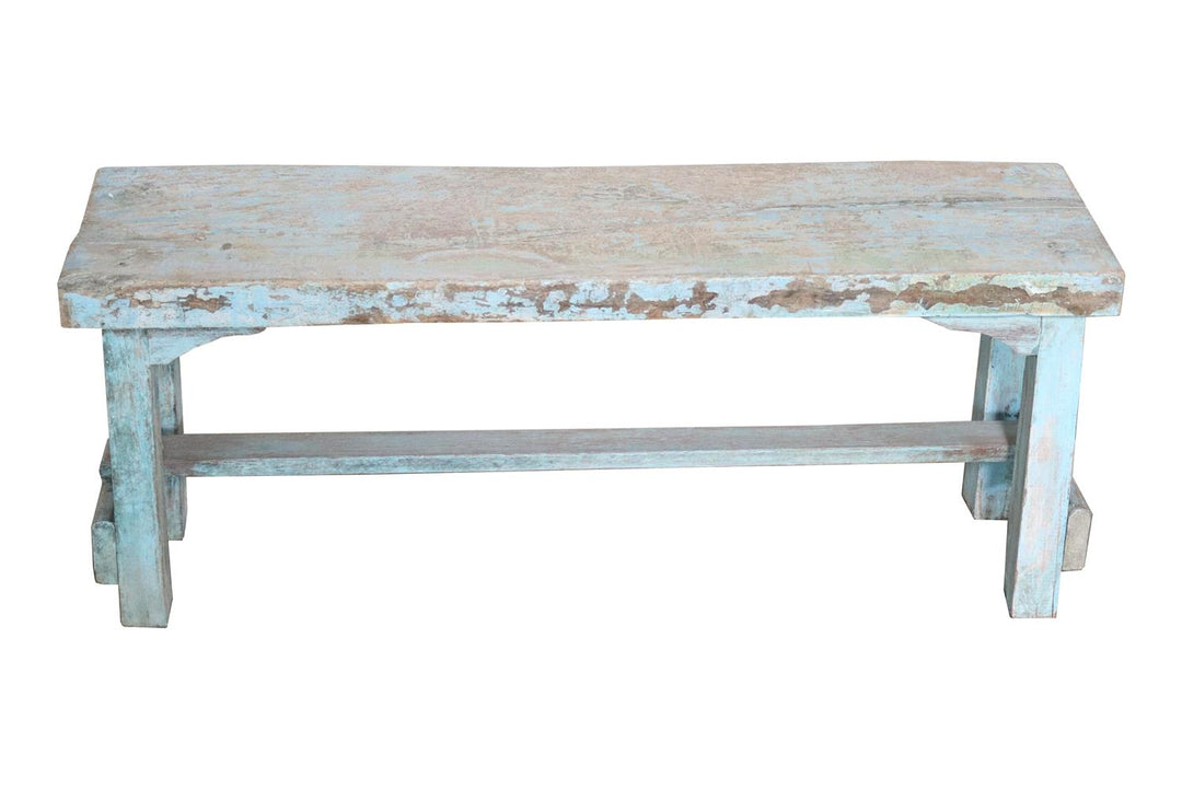 Benk vintage lys blå L89 cm
