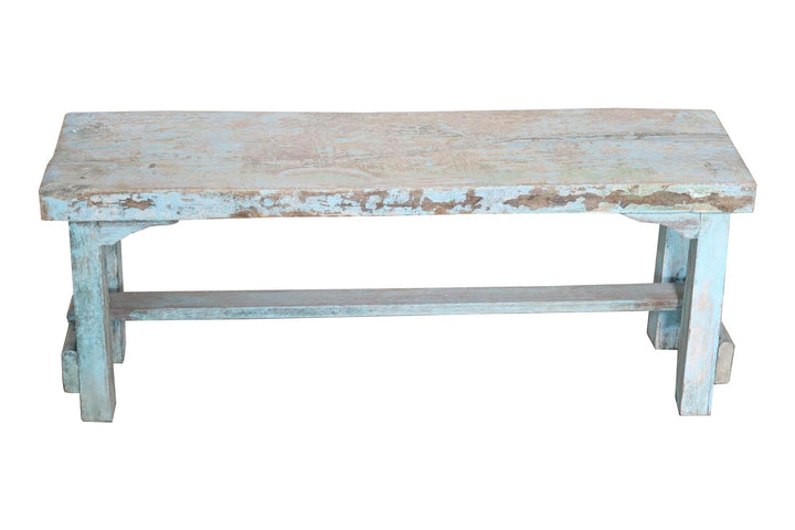 Benk vintage lys blå L89 cm