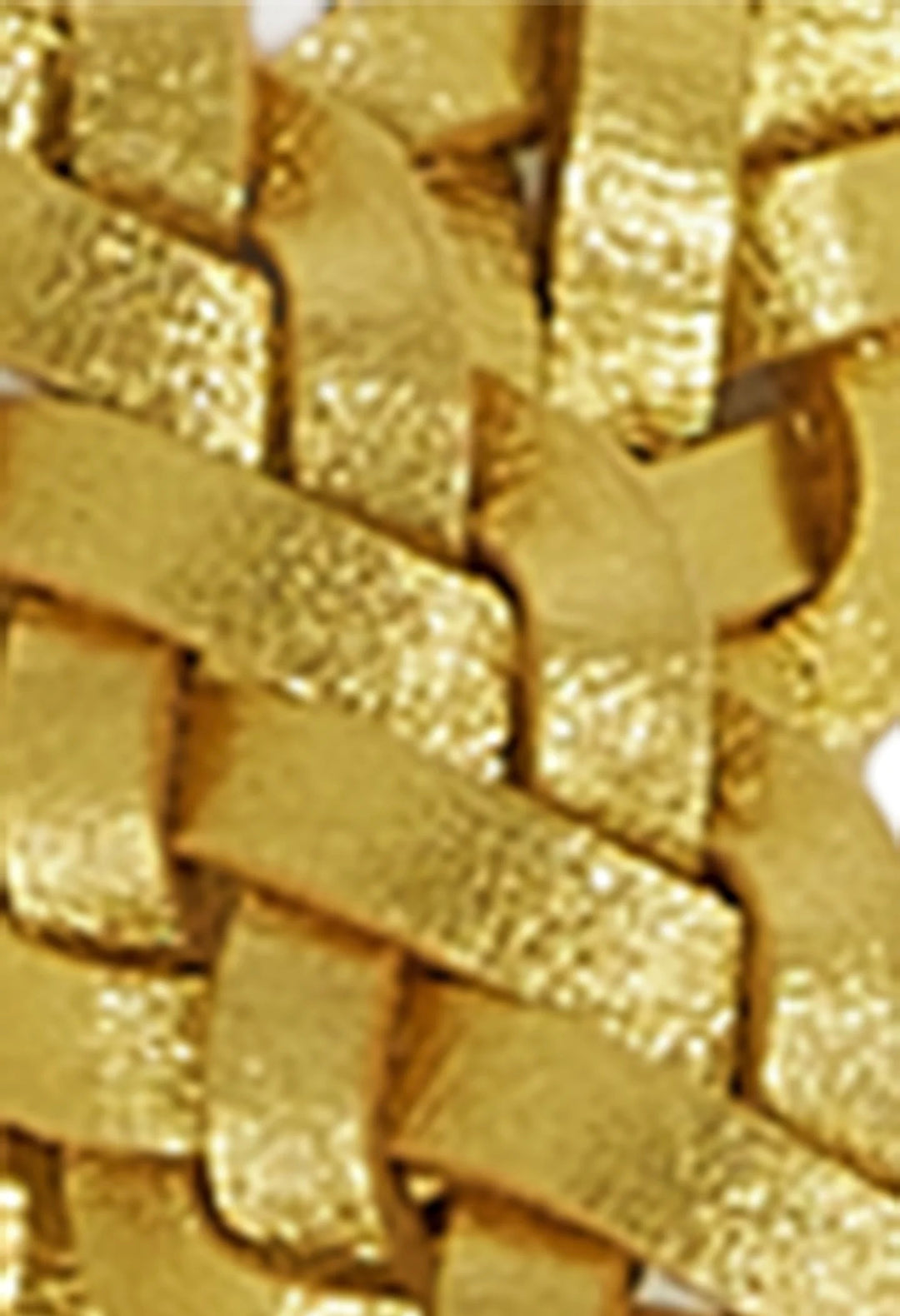 Flettet glitter skinnbelte gold 95 cm