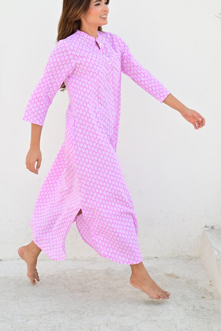 Annabelle lang tunikakjole purple