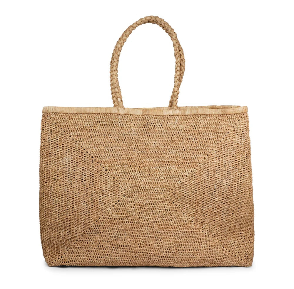 Morselli large raffia bag tea