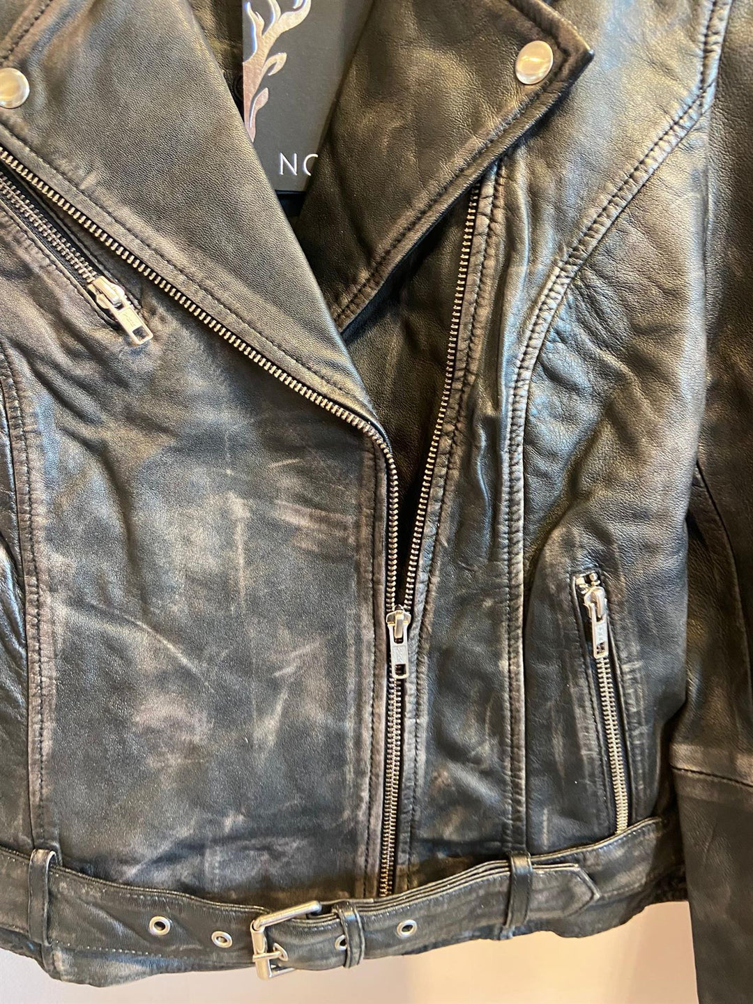 Bikerjakke grey/silver