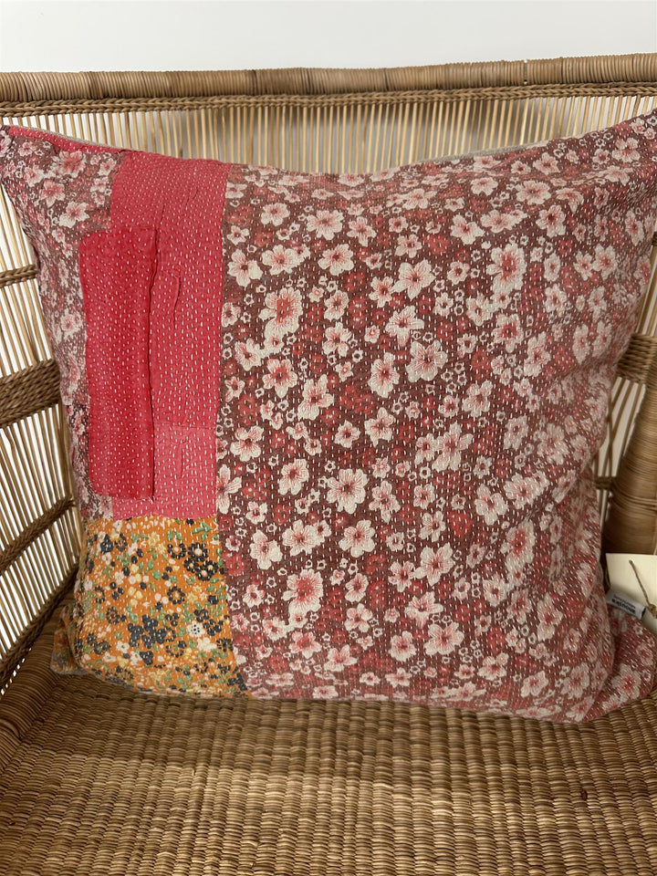 Putetrekk vintage kantha 50x50 cm Nr 107
