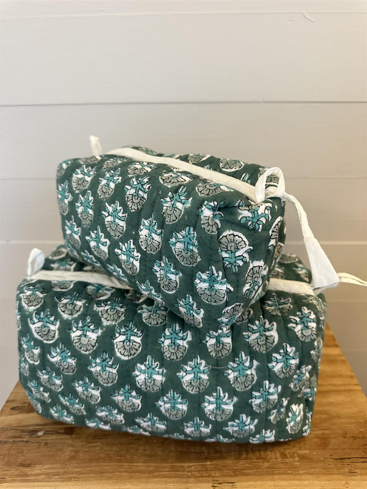 Toalettmappe blokktrykket Margot