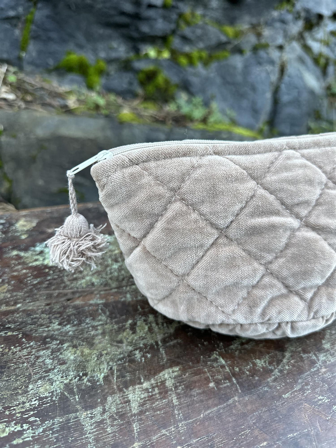 Sminkepung velur 15xH10 cm latte