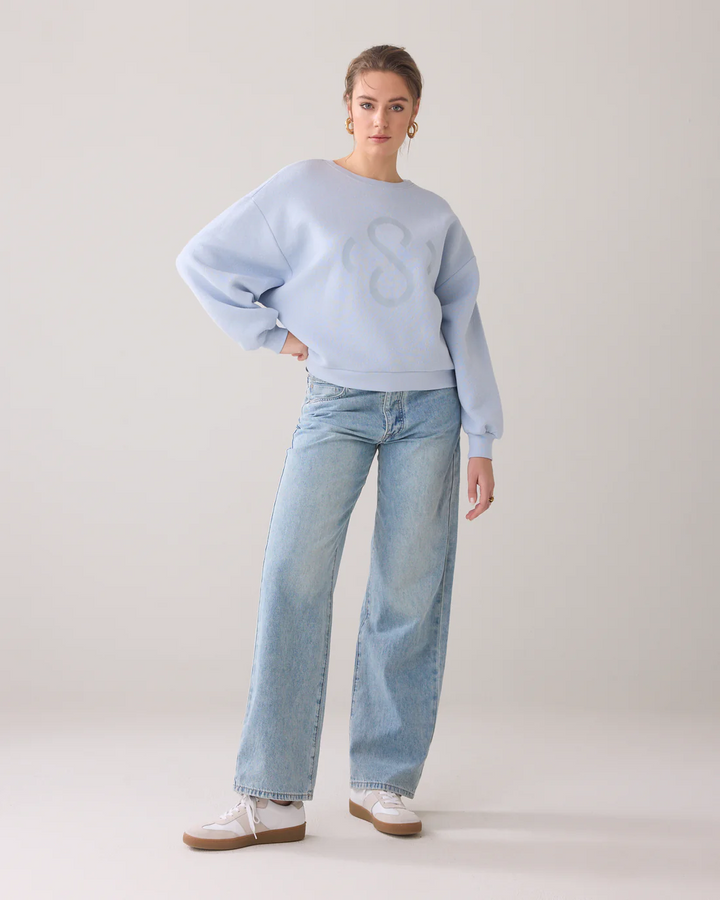 Genser vintage sweat powder blue