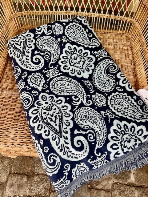 Strandhåndkle navy 100 x 190 cm