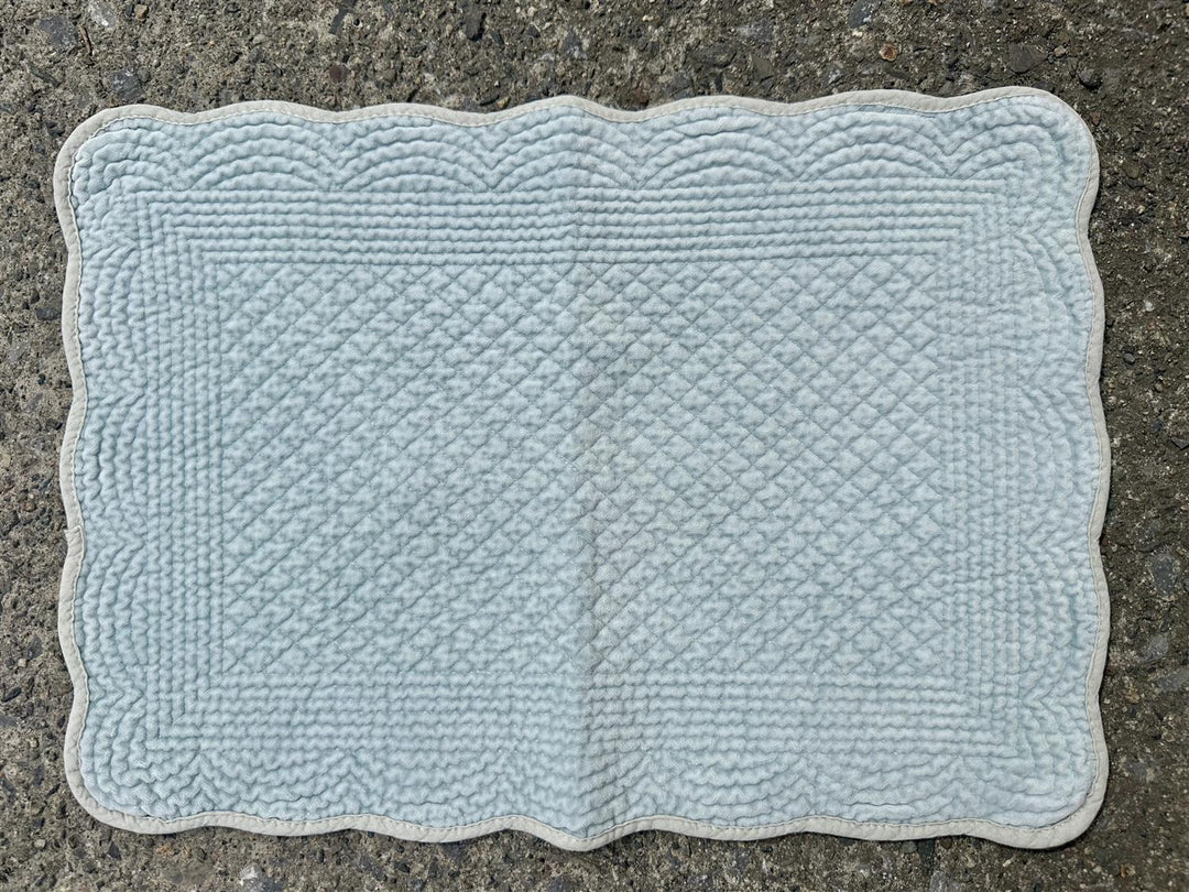Spisebrikke avlang velur 35x50 cm Duckegg