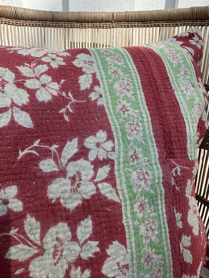 Putetrekk vintage kantha 50x50 cm Nr 124