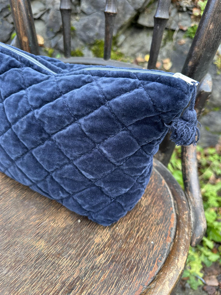 Toalettmappe velur indigo
