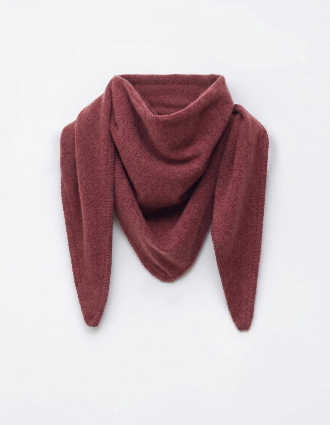 Eleonore stort trekantkjerf 100% cashmere old rose