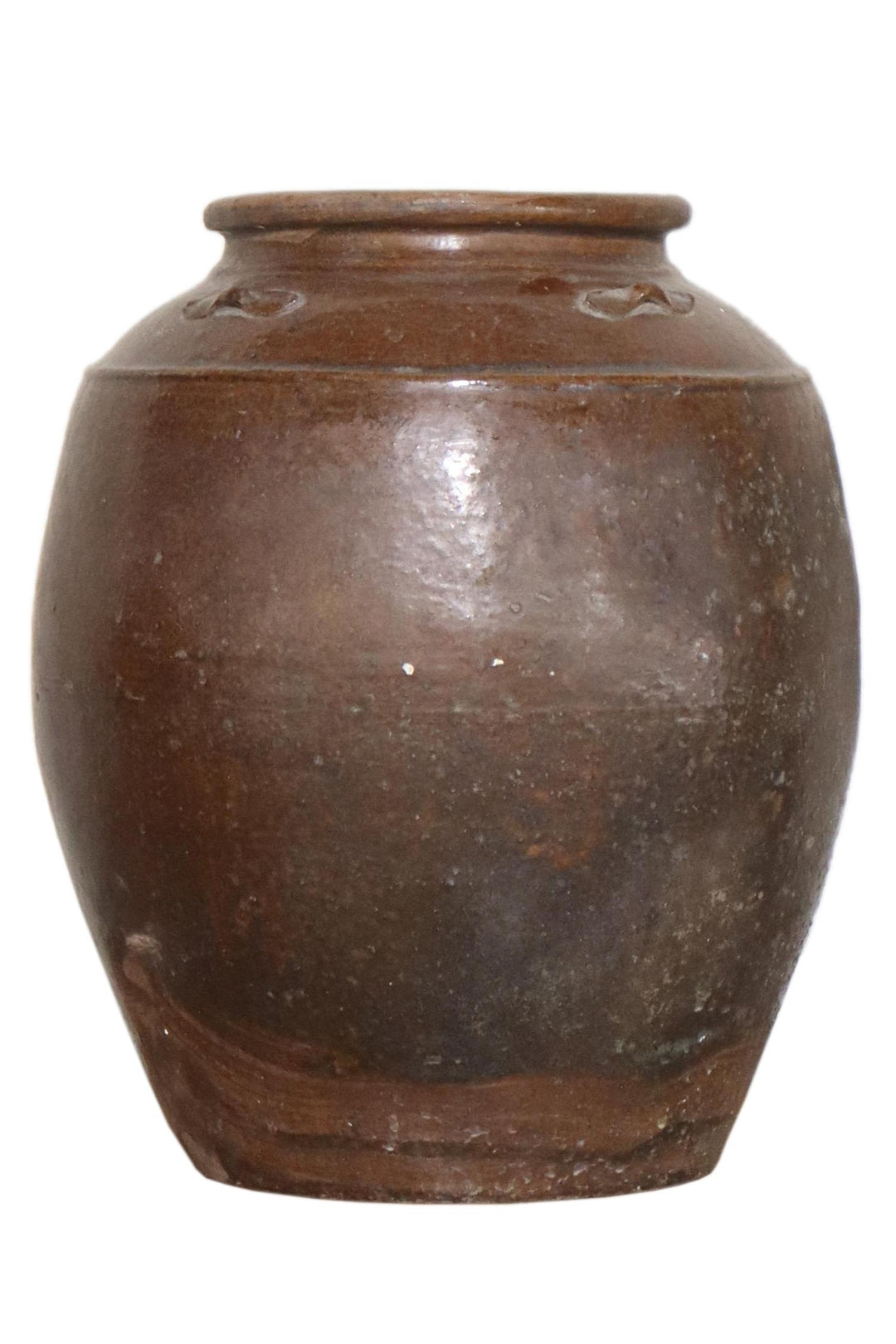 Urne i keramikk brun H40 cm