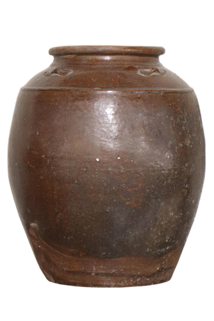 Urne i keramikk brun H40 cm
