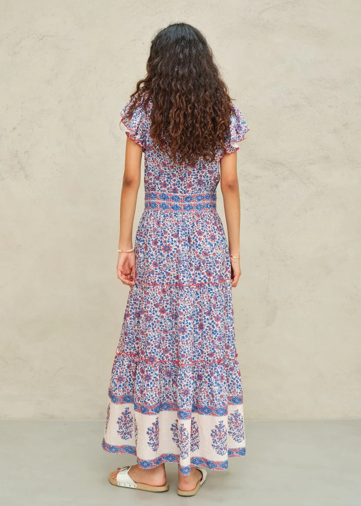 Della maxi kjole blue/pink