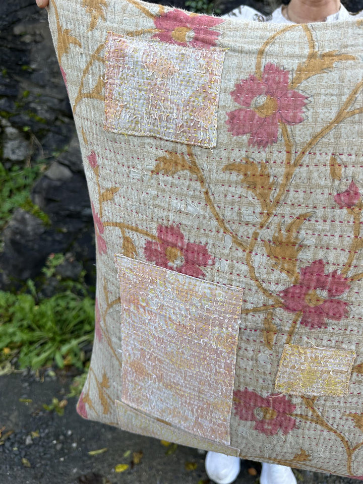 Putetrekk vintage kantha 50x50 cm Nr 96