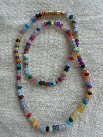 Rosie halskjede glassperler multi