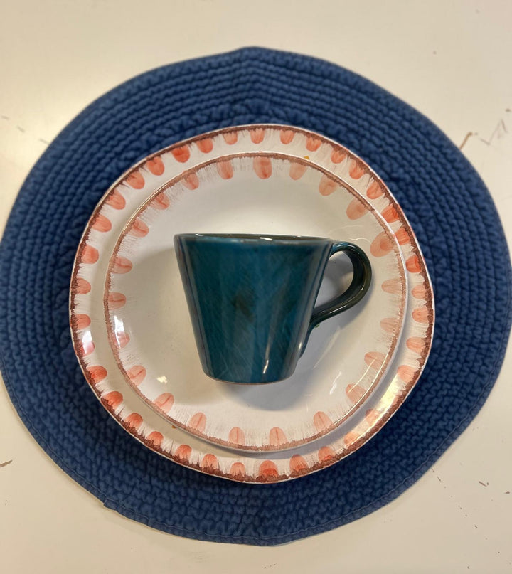 Spisebrikke velur rund Ø: 40 cm Navy