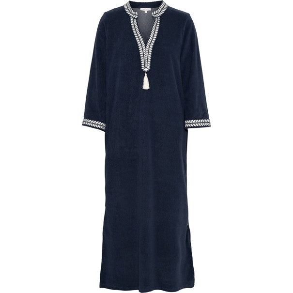 Kaftan lang kjole navy