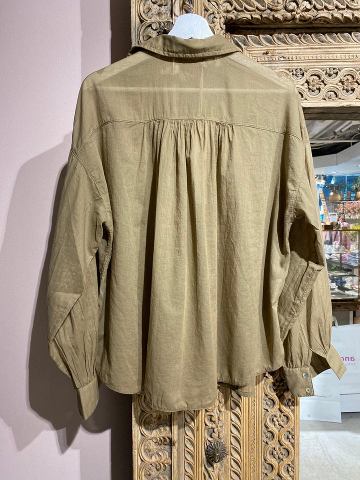 Voile bluse khaki