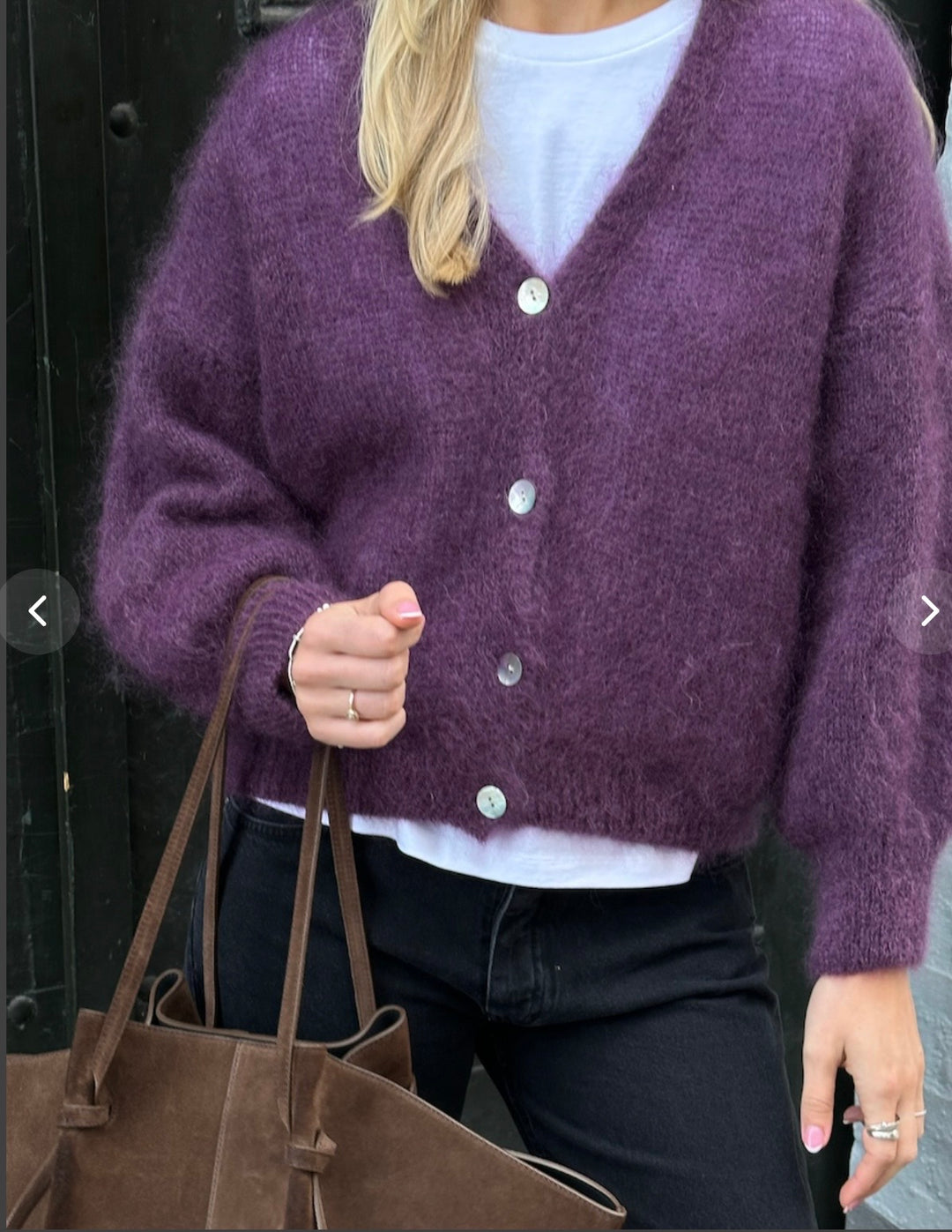 Lilje cardigan Aubergine