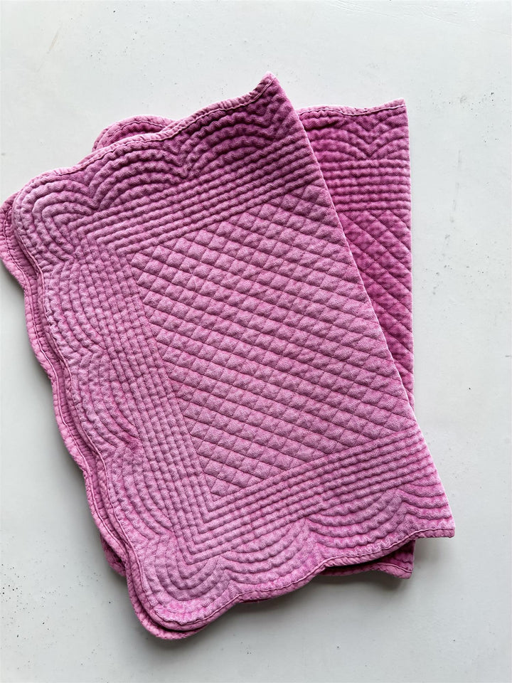 Spisebrikke avlang velur 35x50 cm  Rosy pink