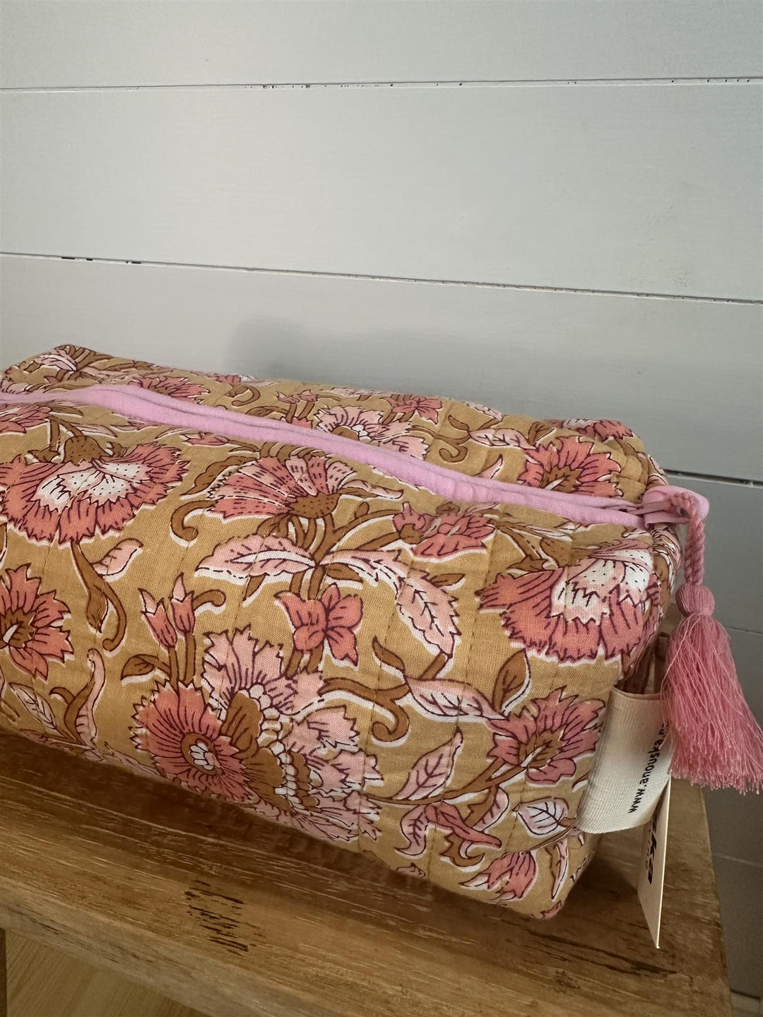 Toalettmappe blokktrykket Delphine