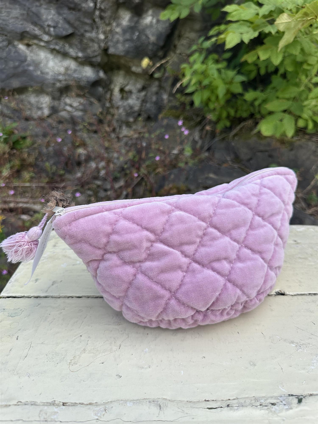 Sminkepung velur 15xH10 cm bubblegum pink