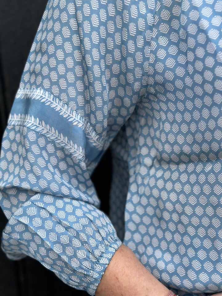 Gry bluse sea blue