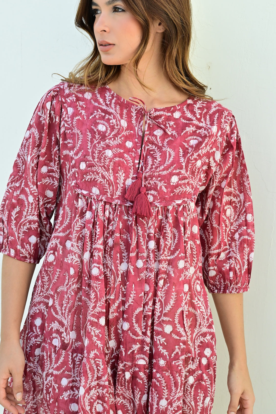 Bandol smekkekjole rosso/powder pink