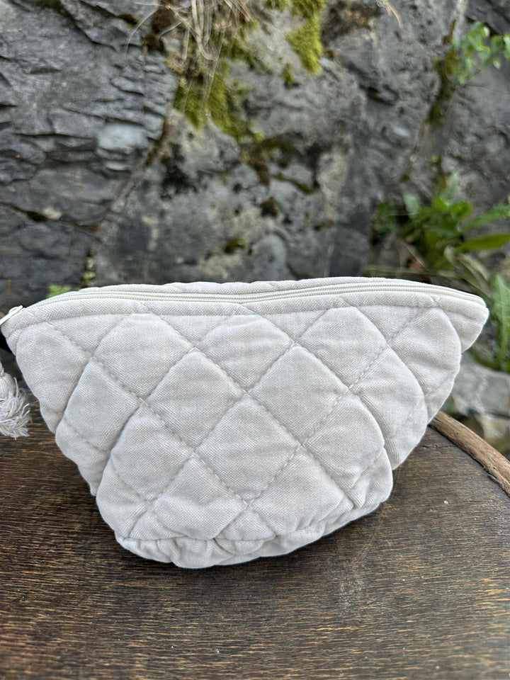 Sminkepung velur 15xH10 cm Grey beige