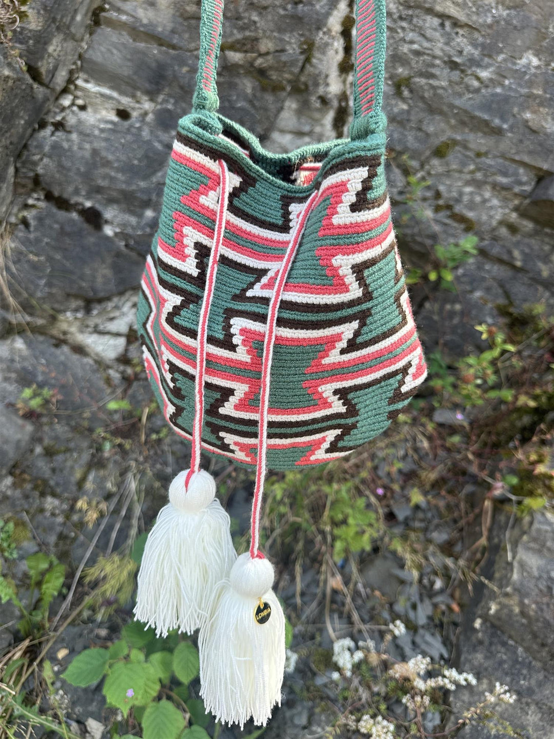 Lombia Wayuu Mochilla bag Verde M