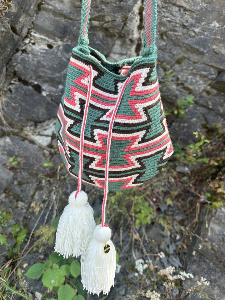 Lombia Wayuu Mochilla bag Verde M