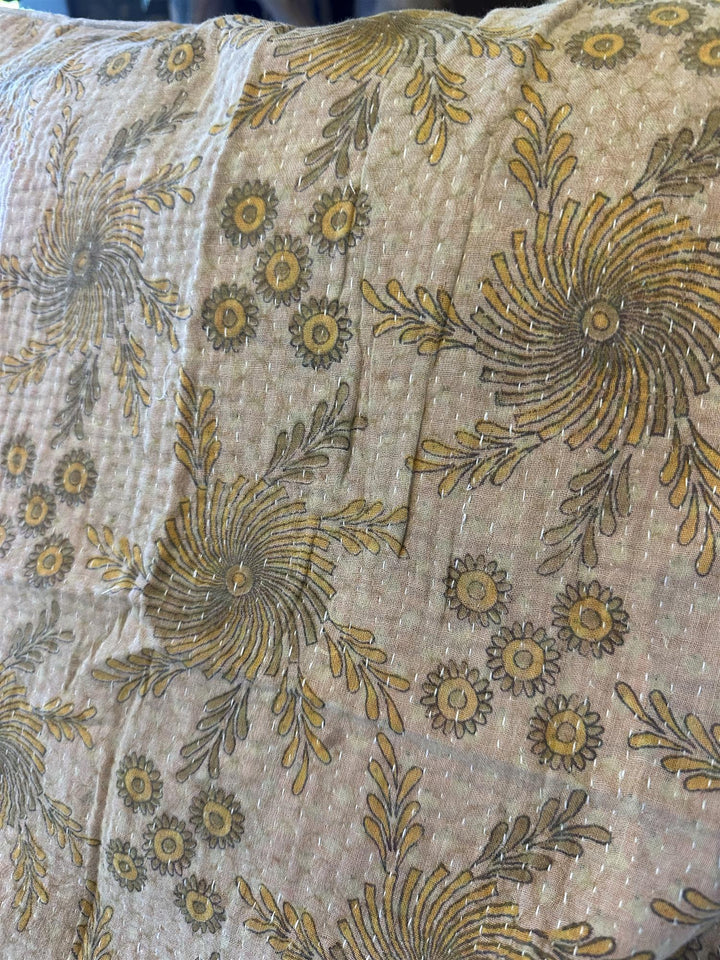 Putetrekk vintage kantha 60 x 60 cm Nr 22