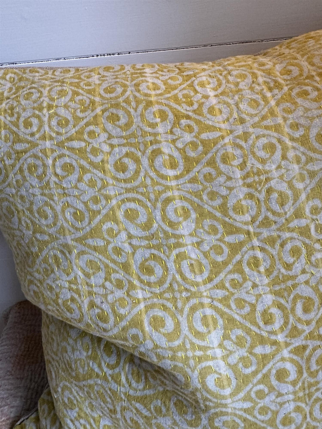 Putetrekk vintage kantha 50x50 cm Nr 114