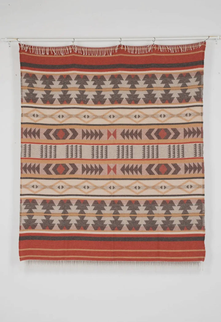 Pledd Wild beige/bordeaux