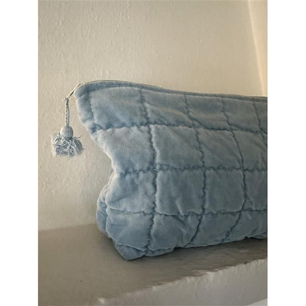Toalettmappe velur Crystal blue