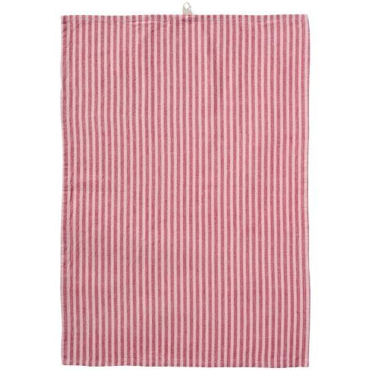Kjøkkenhåndkle Linea stripet rosa