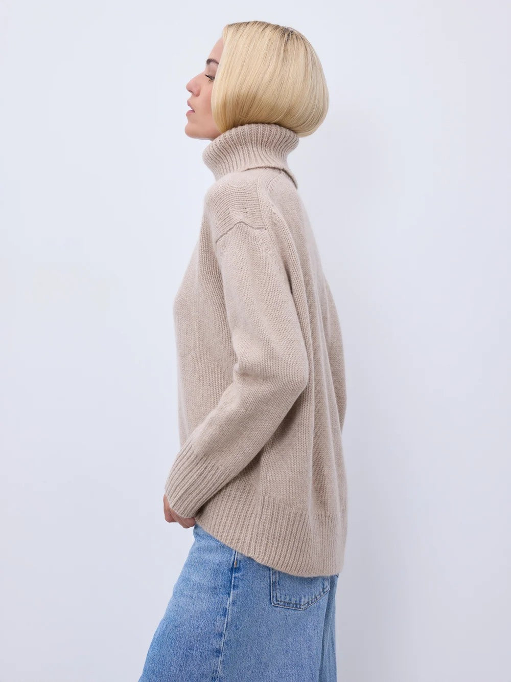 Audrey cashmere genser sandstone