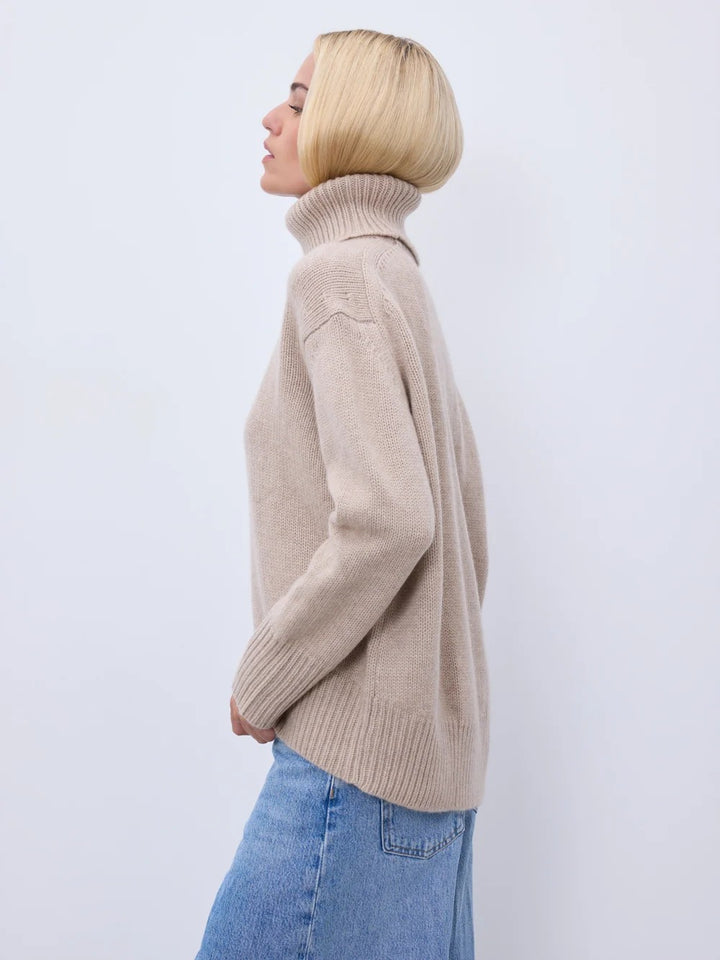 Audrey cashmere genser sandstone