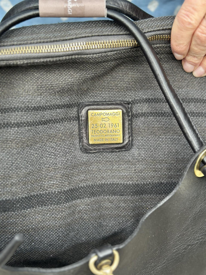 Shopping grande vacchetta bag black