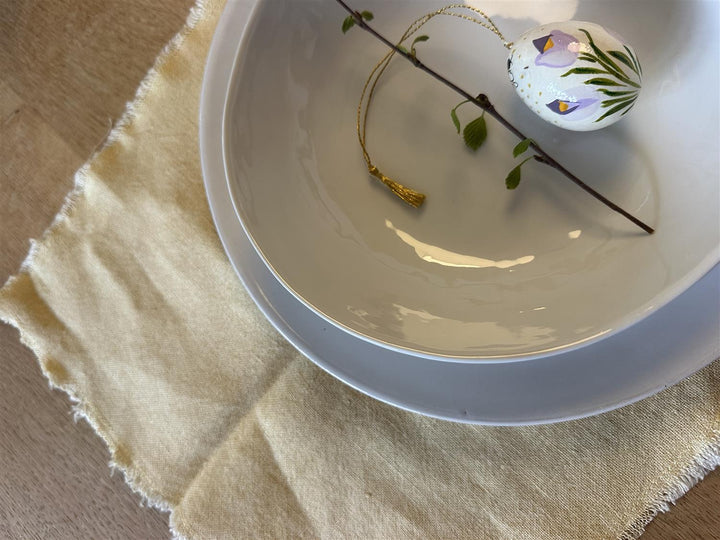 Spisebrikke 100% lin limone