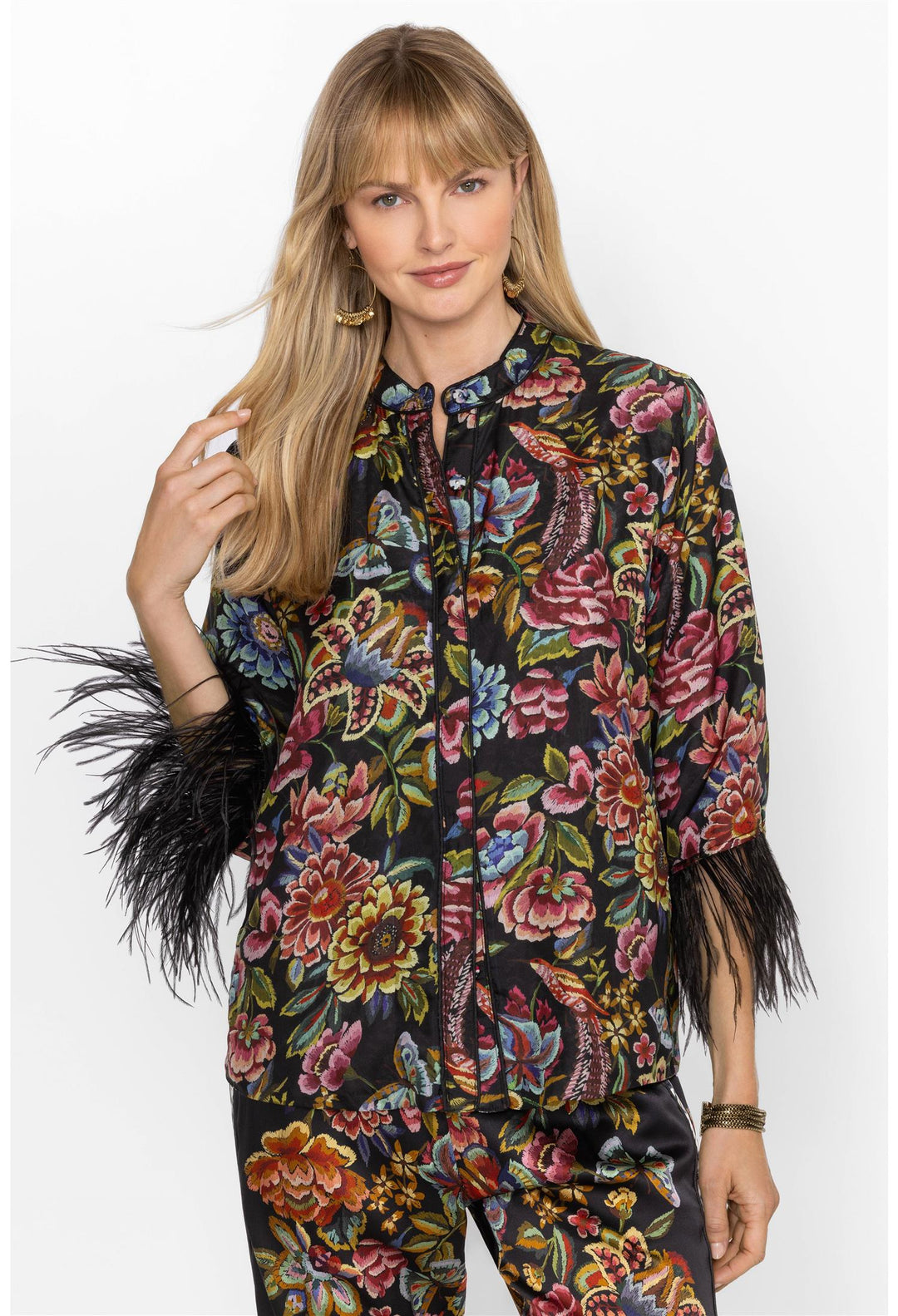 Lewella feather kimono