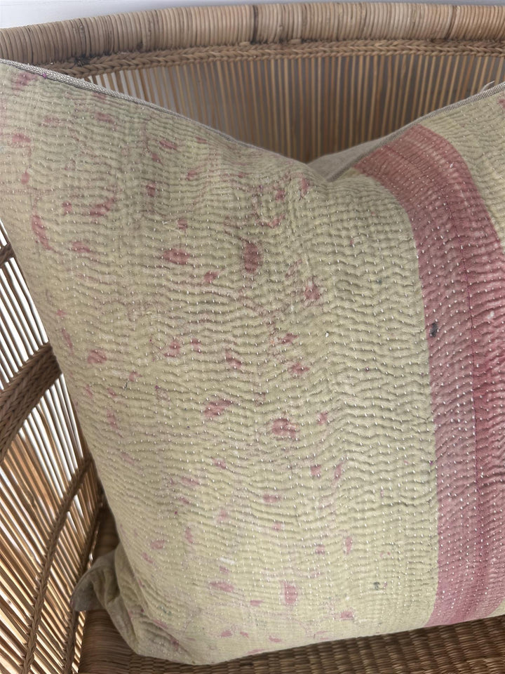 Putetrekk vintage kantha 50x50 cm Nr 106